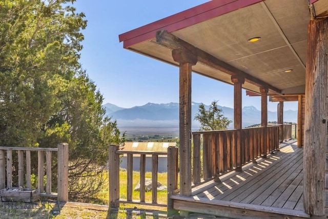 2 Eight Mile Creek Rd, Ennis, MT 59729 - deck featuring a mountain view