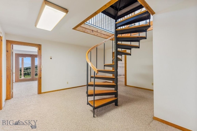 2 Eight Mile Creek Rd, Ennis, MT 59729 - staircase with baseboards and carpet floors