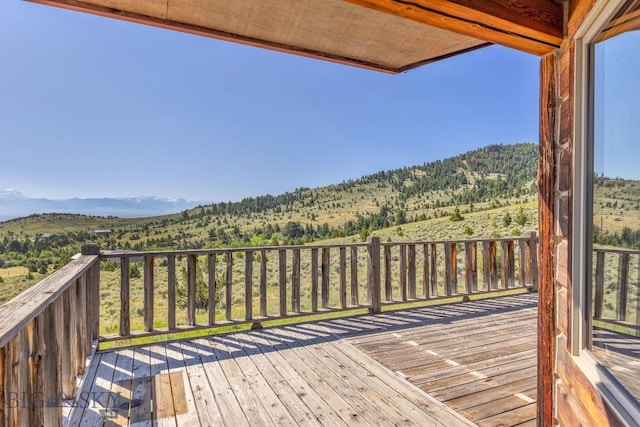 2 Eight Mile Creek Rd, Ennis, MT 59729 - wooden terrace with a mountain view