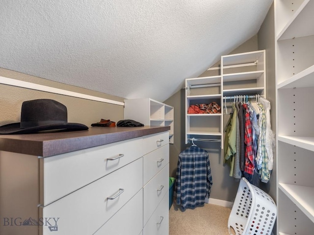 417 Firelight, Big Sky, MT 59716 - spacious closet featuring lofted ceiling and carpet floors