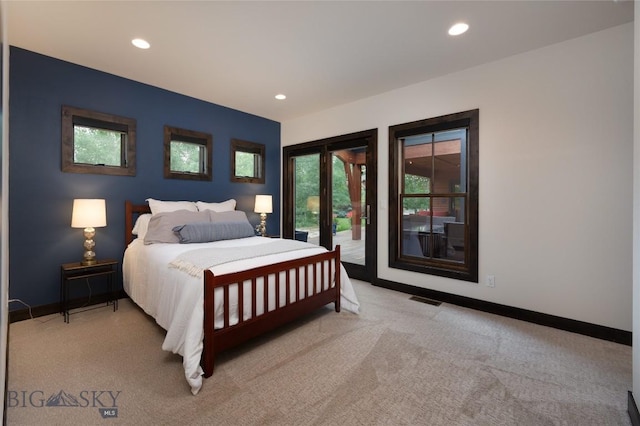 89 W Fieldview St, Bozeman, MT 59715 - bedroom with access to outside, carpet, and recessed lighting