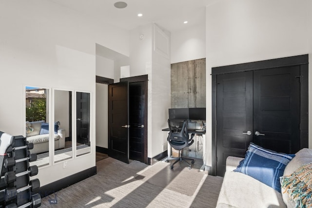 4412 Bembrick St, Bozeman, MT 59718 - bedroom with a towering ceiling and an office area