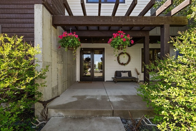 4412 Bembrick St, Bozeman, MT 59718 - doorway to property with a pergola