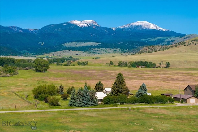 165 N Meadow Creek Rd, Mcallister, MT 59740 - view of mountain backdrop featuring rural landscape and agricultural land