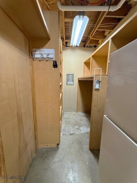 1416 W Gold St, Butte, MT 59701 - unfinished below grade area featuring refrigerator
