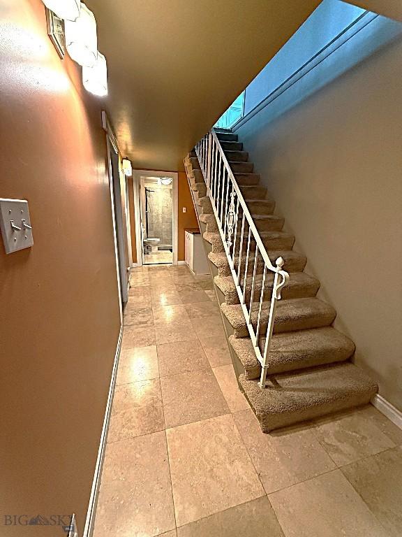 1416 W Gold St, Butte, MT 59701 - stairs with baseboards