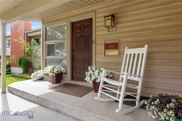 1416 W Gold St, Butte, MT 59701 - doorway to property featuring a porch