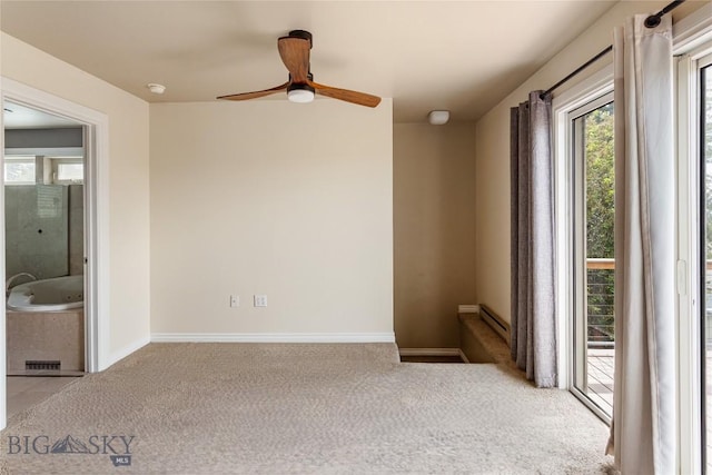 1416 W Gold St, Butte, MT 59701 - carpeted spare room with ceiling fan and baseboard heating