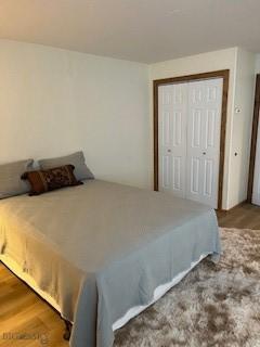 21 Sitting Bull Rd Unit 1233, Big Sky, MT 59716 - bedroom featuring wood finished floors and a closet