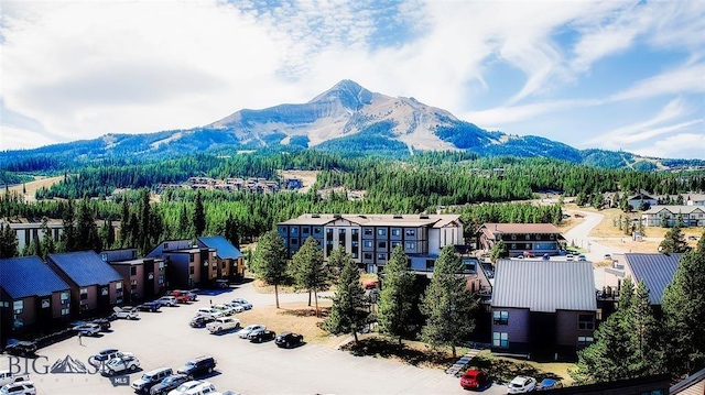 21 Sitting Bull Rd Unit 1233, Big Sky, MT 59716 - mountain view with a heavily wooded area