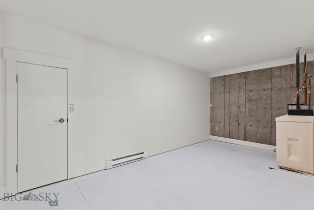 4901 Itana Cir, Bozeman, MT 59715 - basement with a baseboard heating unit and washer / dryer