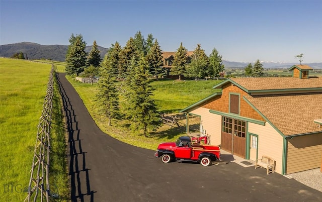 390 Hayrake Ln, Bozeman, MT 59715 - view from above of property with a mountain backdrop
