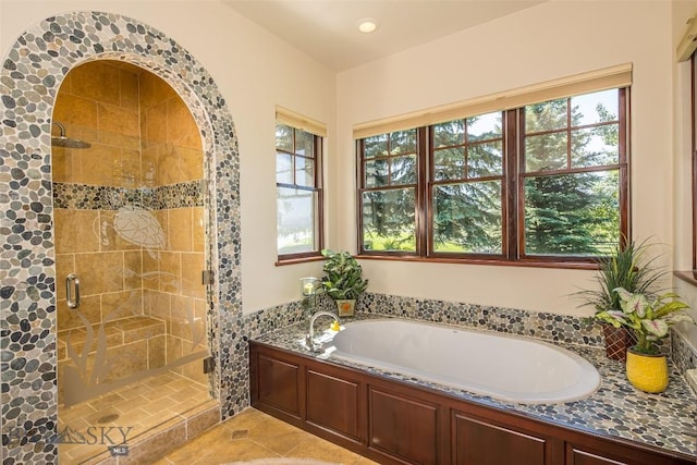 390 Hayrake Ln, Bozeman, MT 59715 - full bath with a shower stall, a garden tub, and recessed lighting