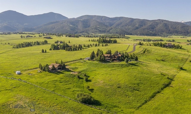 390 Hayrake Ln, Bozeman, MT 59715 - view of mountain backdrop featuring rural landscape and a pastoral area