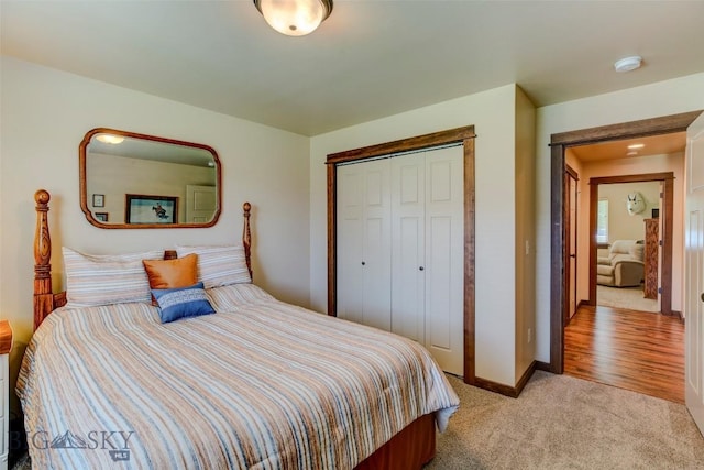 9848 Durston Rd Unit A, Bozeman, MT 59718 - bedroom featuring light colored carpet and a closet
