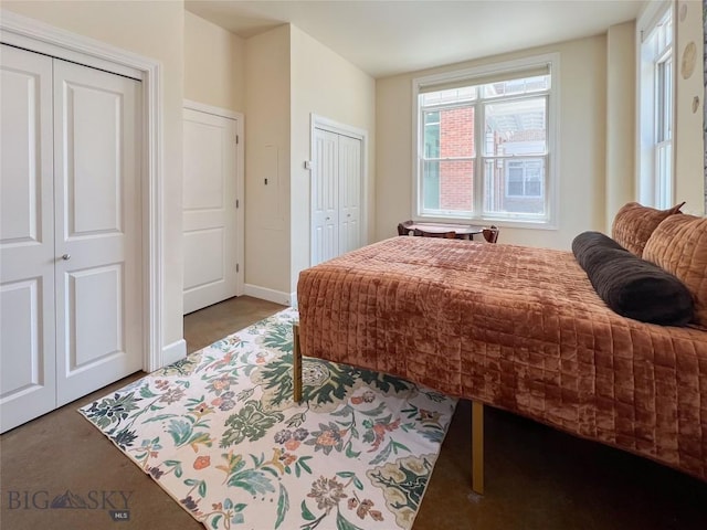 140 Village Crossing Way Unit 1J, Bozeman, MT 59715 - bedroom featuring two closets and carpet flooring