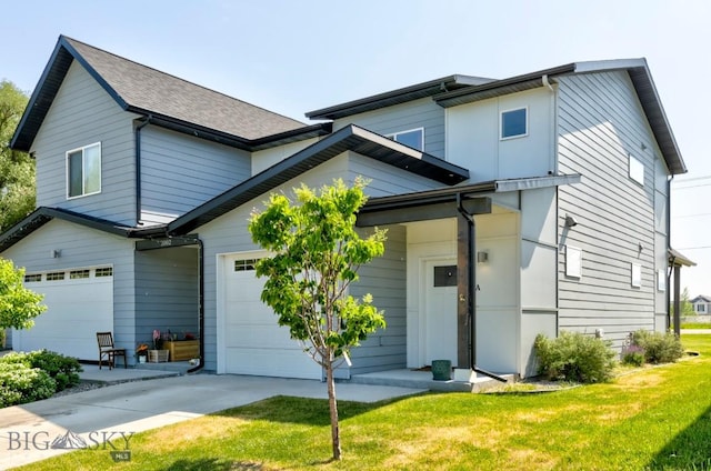 2002 Chipset St Unit A, Bozeman, MT 59718 - traditional-style house with concrete driveway, a front yard, and a garage