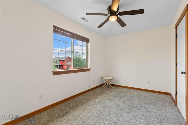 332 N Cottonwood Rd Unit F, Bozeman, MT 59718 - unfurnished room featuring carpet flooring and a ceiling fan