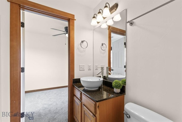 332 N Cottonwood Rd Unit F, Bozeman, MT 59718 - bathroom with a ceiling fan and vanity