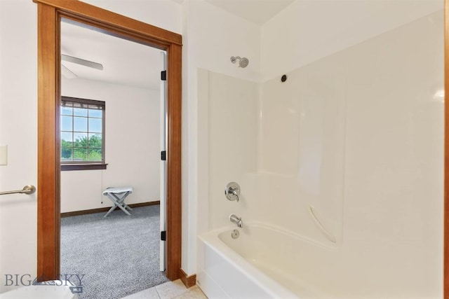 332 N Cottonwood Rd Unit F, Bozeman, MT 59718 - bathroom featuring shower / bath combination and tile patterned flooring