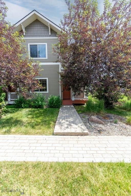 332 N Cottonwood Rd Unit F, Bozeman, MT 59718 - view of front facade with a front yard