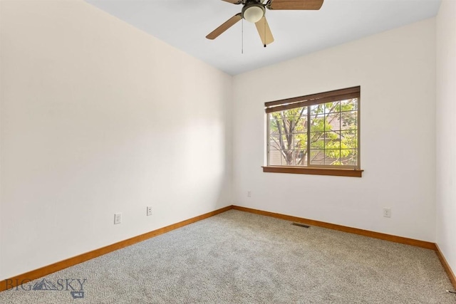 332 N Cottonwood Rd Unit F, Bozeman, MT 59718 - carpeted empty room with baseboards and ceiling fan