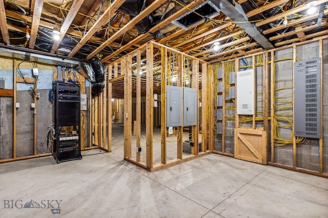 94 Sky Band Trl, Livingston, MT 59047 - unfinished below grade area featuring electric panel and a heating unit