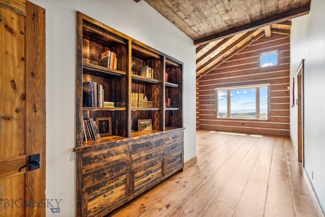 94 Sky Band Trl, Livingston, MT 59047 - interior space featuring hardwood / wood-style floors and wood ceiling