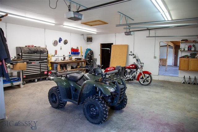 107 Antelope Meadows Rd, Ennis, MT 59729 - garage featuring a garage door opener and a workshop area