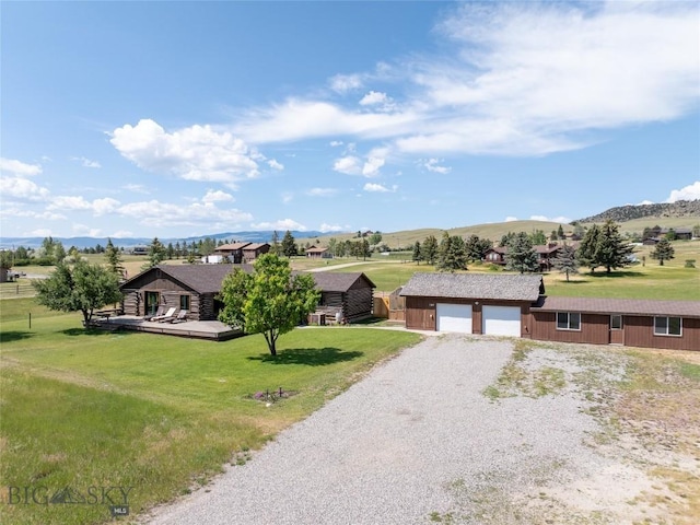 107 Antelope Meadows Rd, Ennis, MT 59729 - view of front of house with a front lawn and gravel driveway