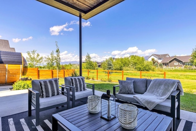 1492 Windrow Dr, Bozeman, MT 59718 - fenced backyard with outdoor lounge area