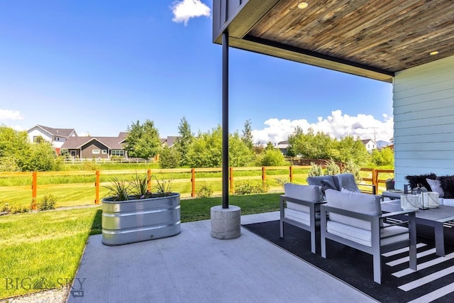 1492 Windrow Dr, Bozeman, MT 59718 - view of patio featuring an outdoor hangout area