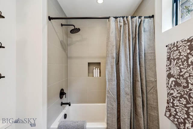 1492 Windrow Dr, Bozeman, MT 59718 - full bath featuring shower / bath combo and recessed lighting