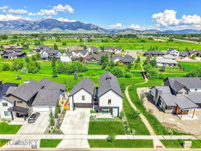 1492 Windrow Dr, Bozeman, MT 59718 - aerial perspective of suburban area featuring a mountain backdrop