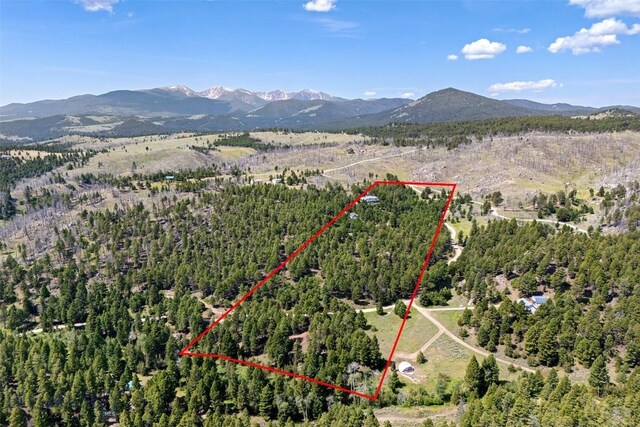 16 Friendspring Mt, Whitehall, MT 59759 - aerial view of property and surrounding area with mountains and property boundaries highlighted