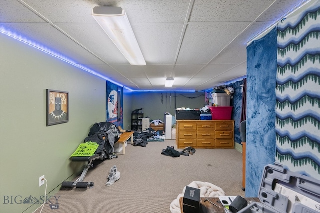 120 N Pine Butte, Bozeman, MT 59718 - bedroom featuring a drop ceiling and carpet