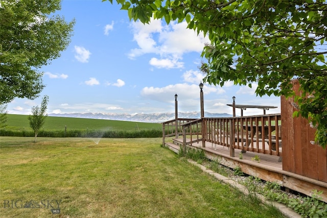 120 N Pine Butte, Bozeman, MT 59718 - view of grassy yard featuring a mountain view and a view of rural / pastoral area