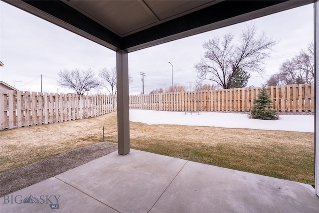 740 Rogers Way Unit A, Bozeman, MT 59718 - fenced backyard featuring a patio