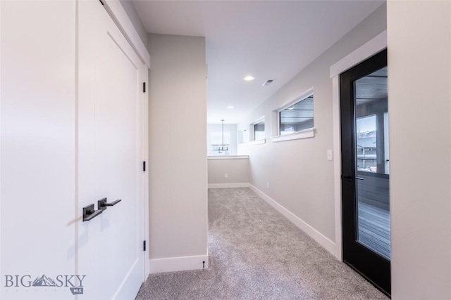 740 Rogers Way Unit A, Bozeman, MT 59718 - corridor with carpet flooring and recessed lighting