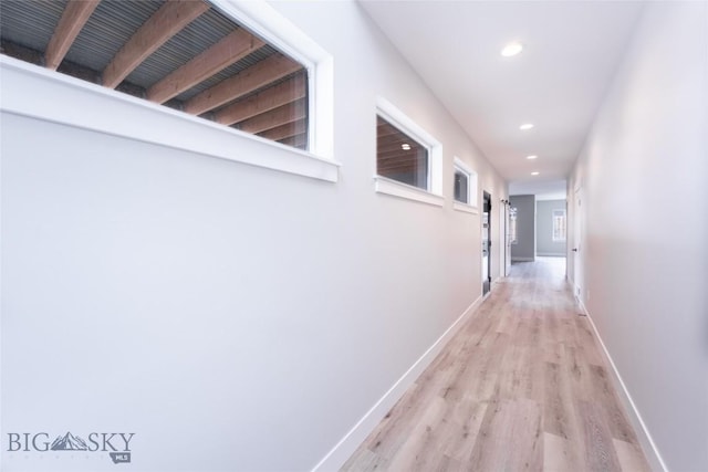 740 Rogers Way Unit A, Bozeman, MT 59718 - hallway with recessed lighting and light wood-type flooring