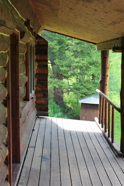 524 Grizzly Meadow Rd, Emigrant, MT 59027 - view of wooden terrace