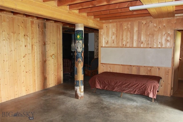 524 Grizzly Meadow Rd, Emigrant, MT 59027 - finished below grade area with wood walls