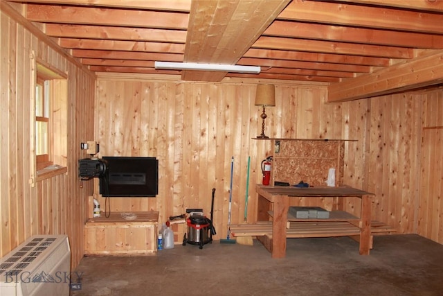524 Grizzly Meadow Rd, Emigrant, MT 59027 - below grade area with wood walls