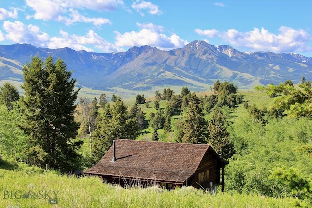 524 Grizzly Meadow Rd, Emigrant, MT 59027 - view of mountain backdrop with a heavily wooded area