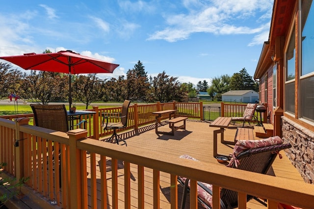 201 N Jackson St, Boulder, MT 59632 - view of wooden deck