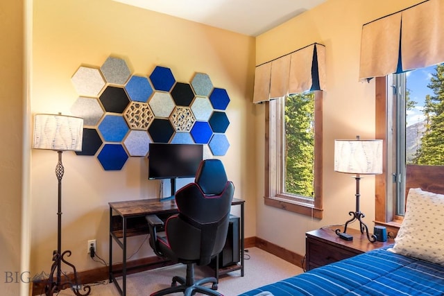 83 Peaks View Dr, Big Sky, MT 59718 - bedroom featuring an office area and carpet floors