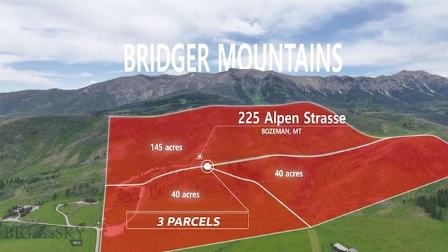 225 Alpen Strasse St, Bozeman, MT 59715 - map / location featuring property parcel outlined