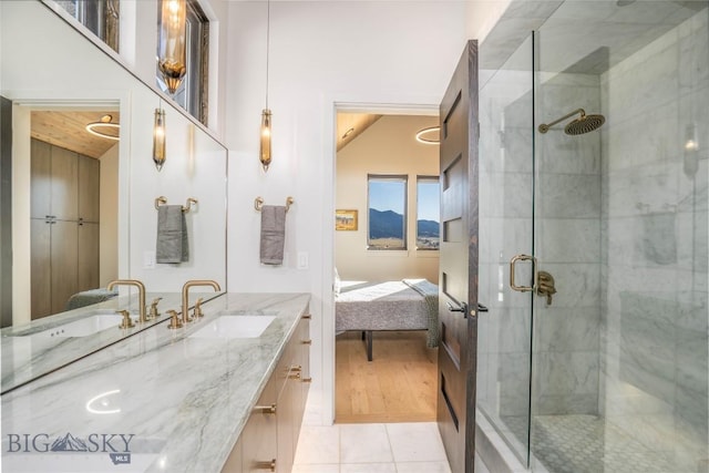 225 Alpen Strasse St, Bozeman, MT 59715 - ensuite bathroom featuring a stall shower and vanity