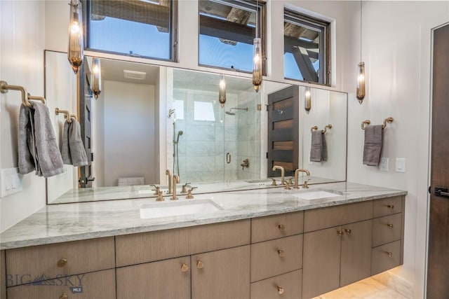 225 Alpen Strasse St, Bozeman, MT 59715 - bathroom with double vanity and a shower stall