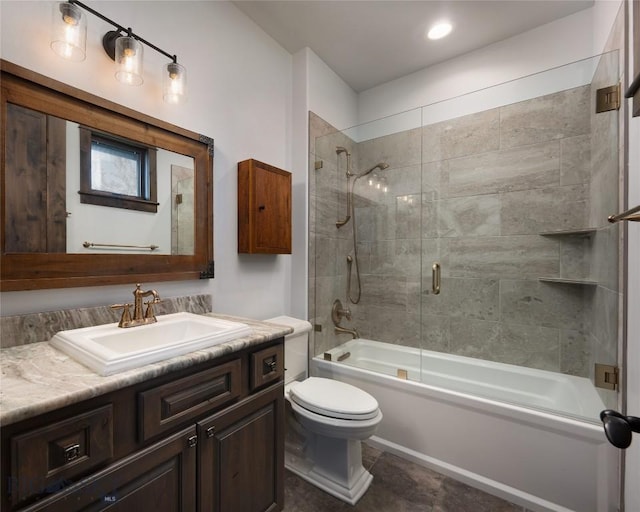 661 Doney Way, Bozeman, MT 59718 - bathroom featuring vanity and bath / shower combo with glass door